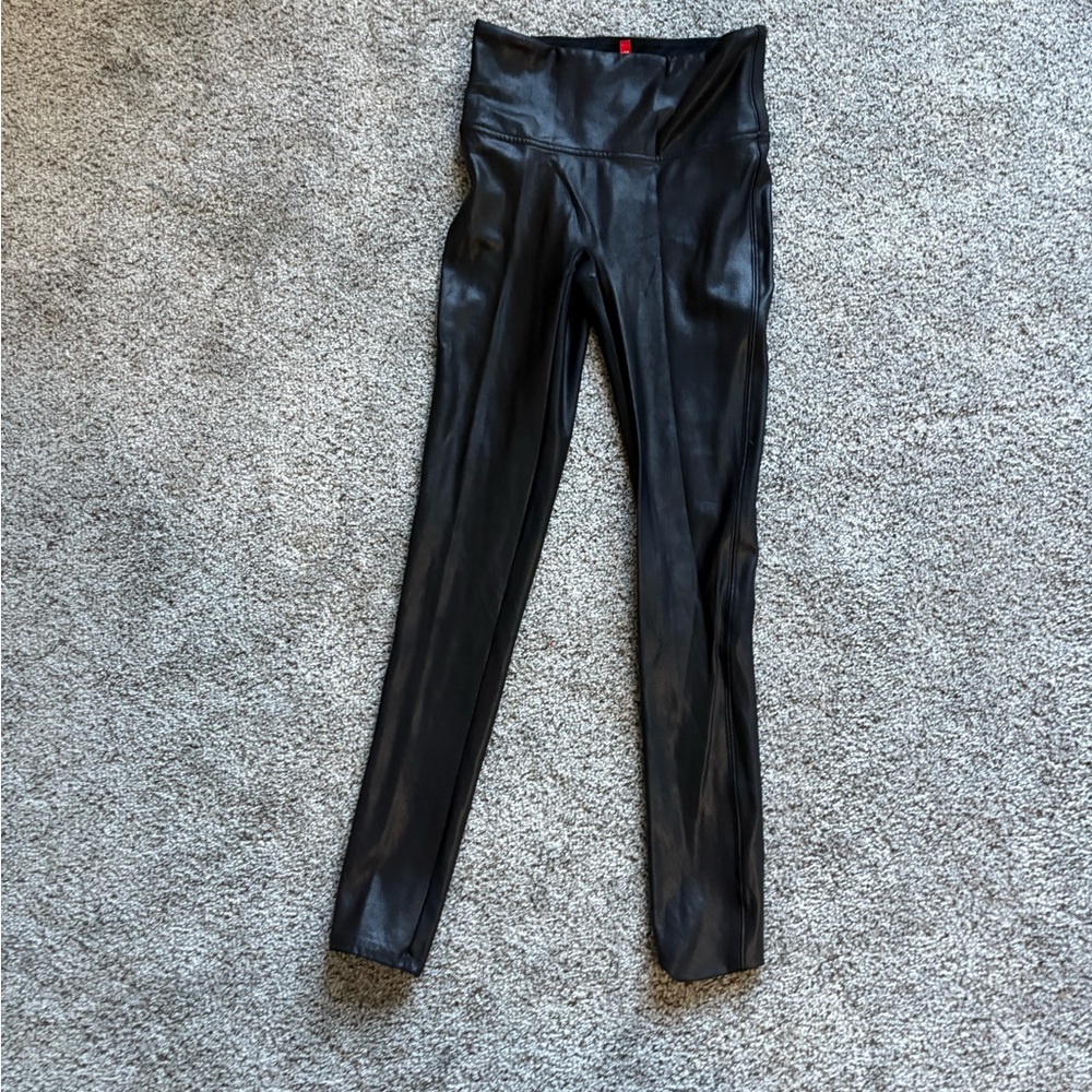 SPANX Shiny Black Leggings